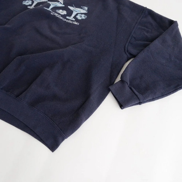 Vintage Florida Three Umbrella  Drink Crew Neck - Navy XL - Picture 7 of 8